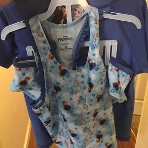 Frozen 2, 3 piece swim suit size medium